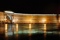 дворцовая площадь ночью